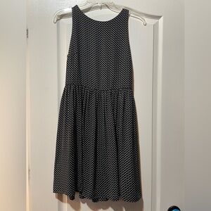 LOFT Black Dress with White Dots